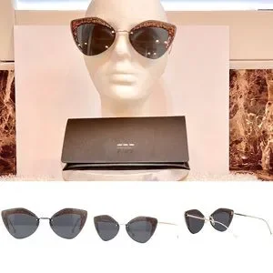 FENDI~Glitter~Rimless Cat Eye Sunglasses~FF 0355/S KB71R  w/Case~EUC Fendi | Accessories | Fendiglitterrimless Cat Eye  main image 4